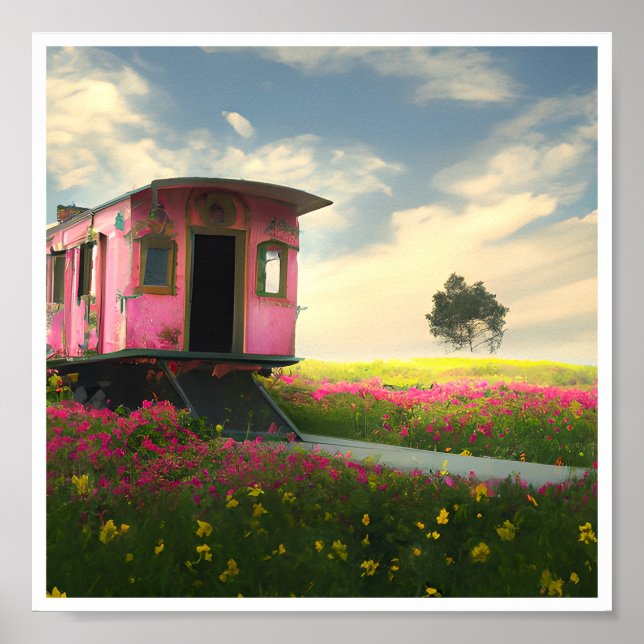 Rosa Caboose Printable Poster (Framsidan)