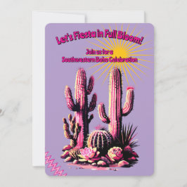 Rosa Cacti Batch Inbjudningar