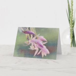 Rosa Cactus Flower Art Note Card Kort