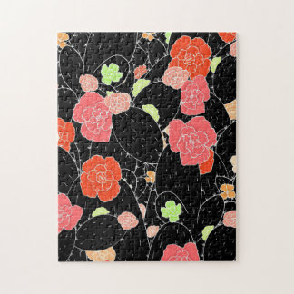 Rosa Cactus Flower Sketch Pussel
