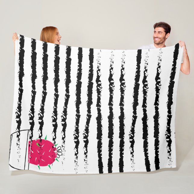 Rosa Cactus mönster design Fleecefilt (På plats)