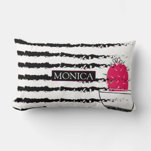 Rosa Cactus mönster design Lumbarkudde