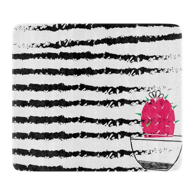 Rosa Cactus stripe mönster design (Framsidan)