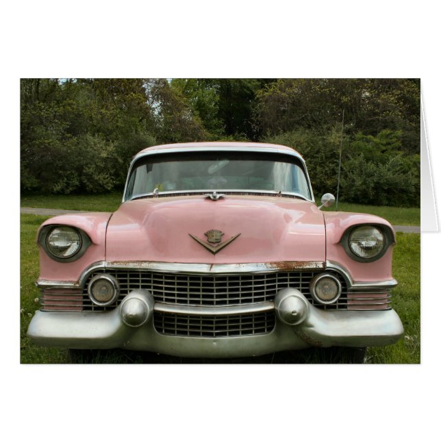 Rosa Caddy Hälsningskort (Framsidan Horizontal)