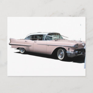 Rosa Cadillac Vykort