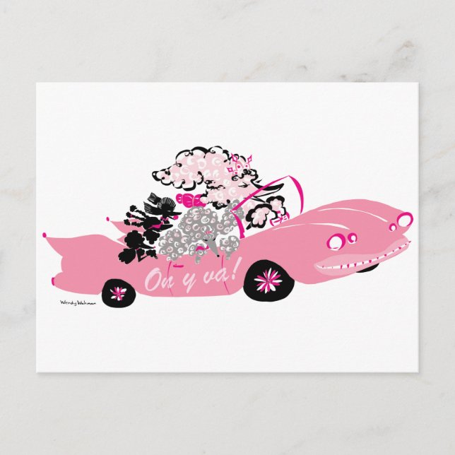 Rosa Cadillac Vykort (Framsida)