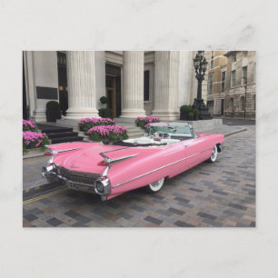 Rosa Cadillac Vykort