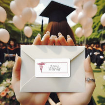 Rosa caduceus Stethoscope Nurse Studenten adress