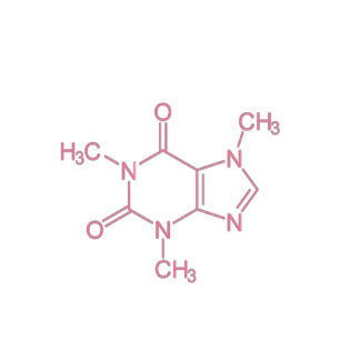 Rosa Caffeine Molecule Två-Tonad Mugg