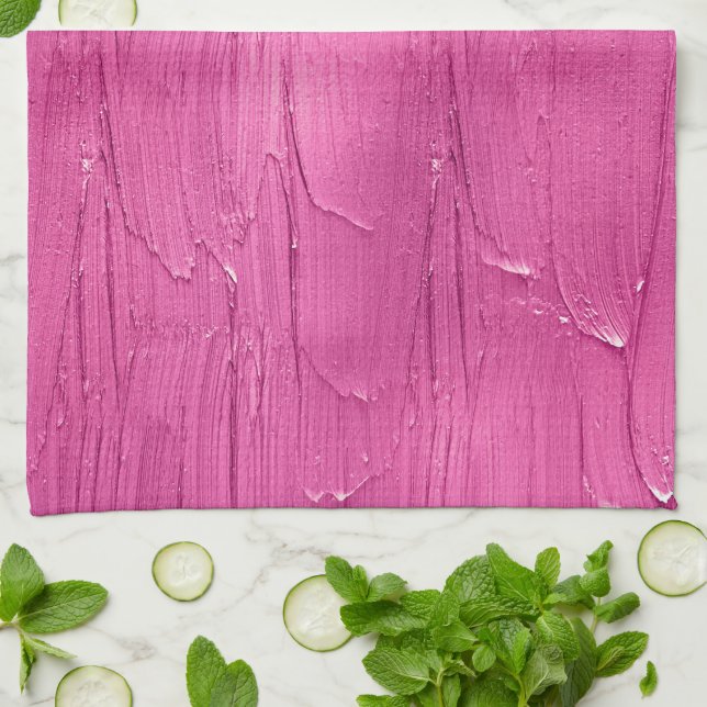 Rosa Cake Frosting Kökshandduk (Vikta)