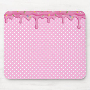 Rosa Cake Frosting på Polka dots Musmatta