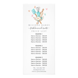  Rosa Cake Mixer Blommigt Bakery Service Pris Reklamkort