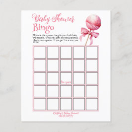 Rosa Cake Pop Baby Shower Bingo Game