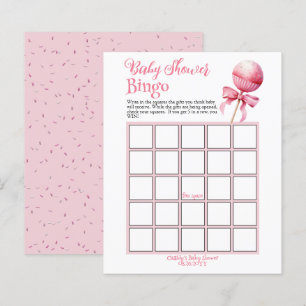 Rosa Cake Pop Baby Shower Bingo Game