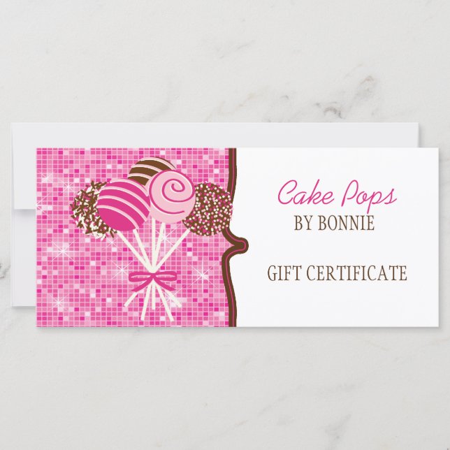 Rosa Cake Pops : Gift Certificate (Framsida)