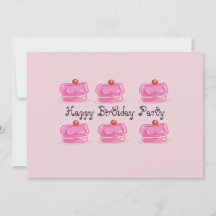 Rosa Cakes om en inbjudan till en födelsedag i Par