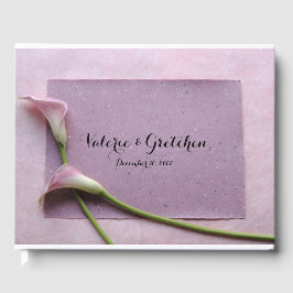 Rosa calla lilies gästböcker