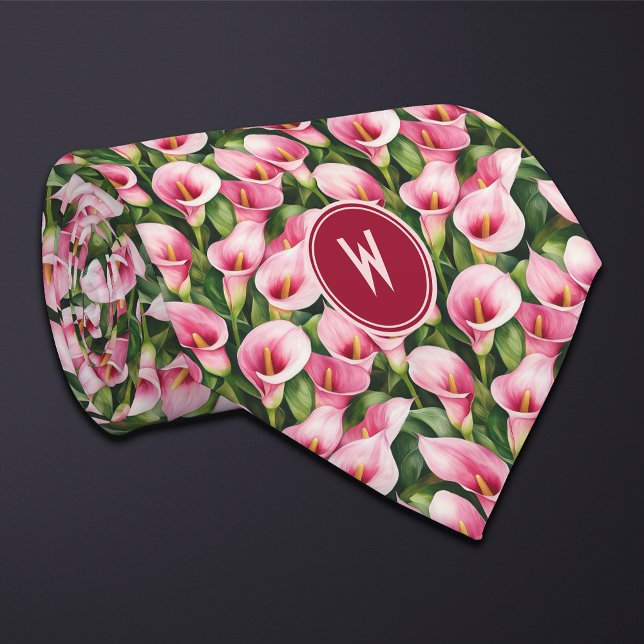 Rosa Calla Lillies Blommor  Slips (Skapare uppladdad)