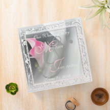 Rosa Calla Lily Flourish Bröllop 2in Binder