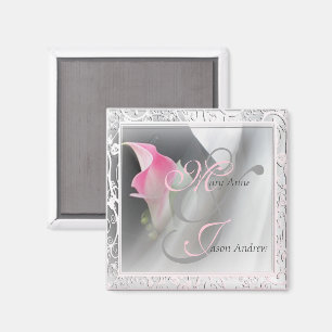 Rosa Calla Lily Flourish Ram Magnet