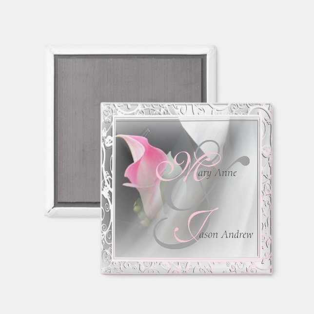 Rosa Calla Lily Flourish Ram Magnet (Front/Back)