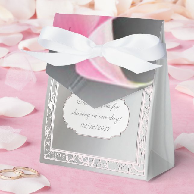 Rosa Calla Lily Wedding Favor Box Presentaskar (Bröllop)