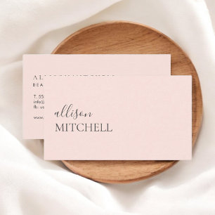 Rosa Calligraphy Elegant Girly Visitkort