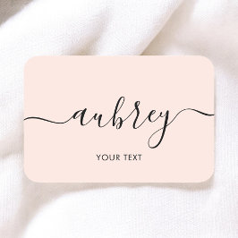  Rosa Calligraphy Girly Minimalist Namnbricka