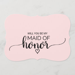  Rosa Calligraphy Maid of honor Frieri Inbjudningar