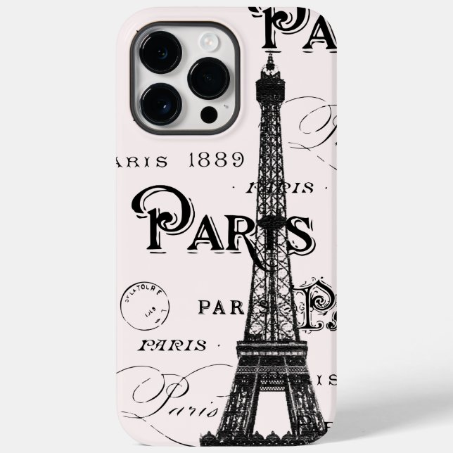  Rosa Calligraphy Paris Frankrike Eiffel Torn (Baksida)