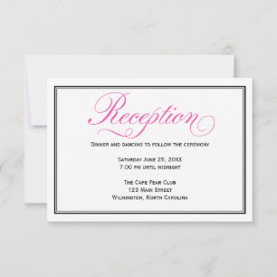 Rosa Calligraphy Script-bröllopskort Inbjudningar