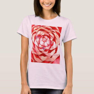 Rosa Camellia-abstrakten konsmålning Tee