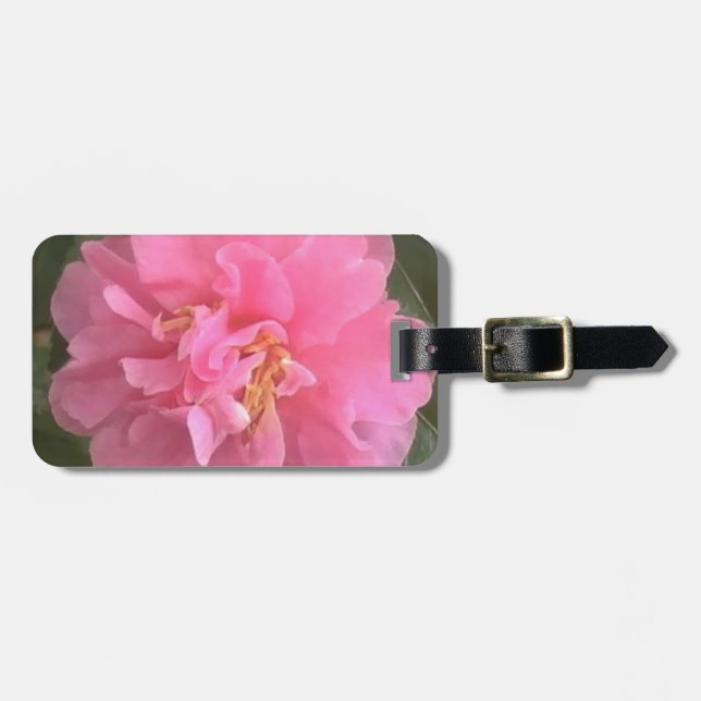 Rosa Camellia Bagagebricka (Horisontell Framsida)