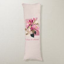 Rosa Camellia Bloom Body Pillow