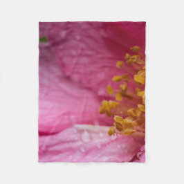 Rosa Camellia Flower Stamens Fleecefilt