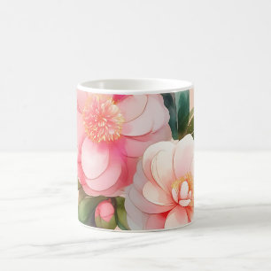 Rosa Camellia Flowers Kaffemugg