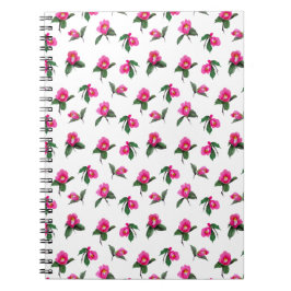 Rosa camellia sumie bläck och vattenfärgsmålning anteckningsbok
