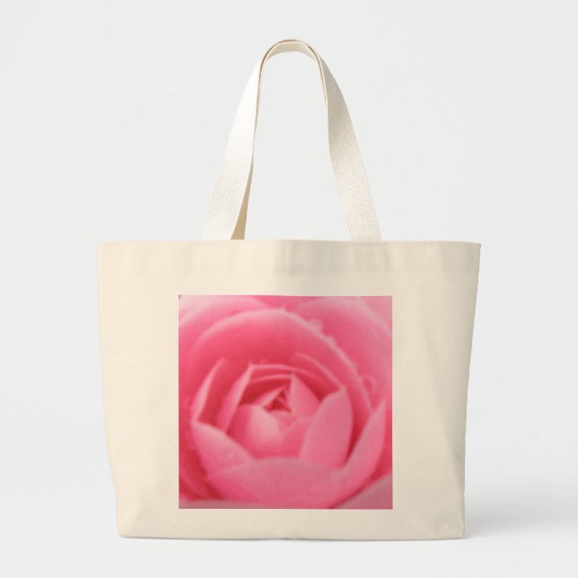 Rosa Camellia Tote Bag Jumbo Tygkasse (Framsidan)