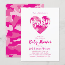 Rosa Camo Baby Shower Camouflage Land Girl Girl