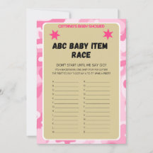 Rosa Camo Baby Shower - Editable Namn, inbjudan fe