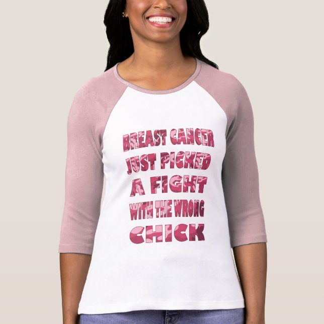 Rosa Camo bröstcancerskjorta Tee (Framsida)
