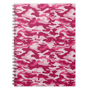 Rosa Camo Camouflage Anteckningsbok