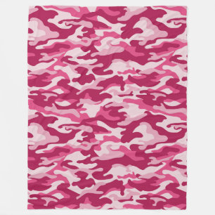 Rosa Camo Camouflage Fleecefilt