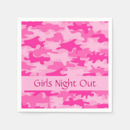 Rosa Camo Camouflage Girls Natt ut Party Pappersservett