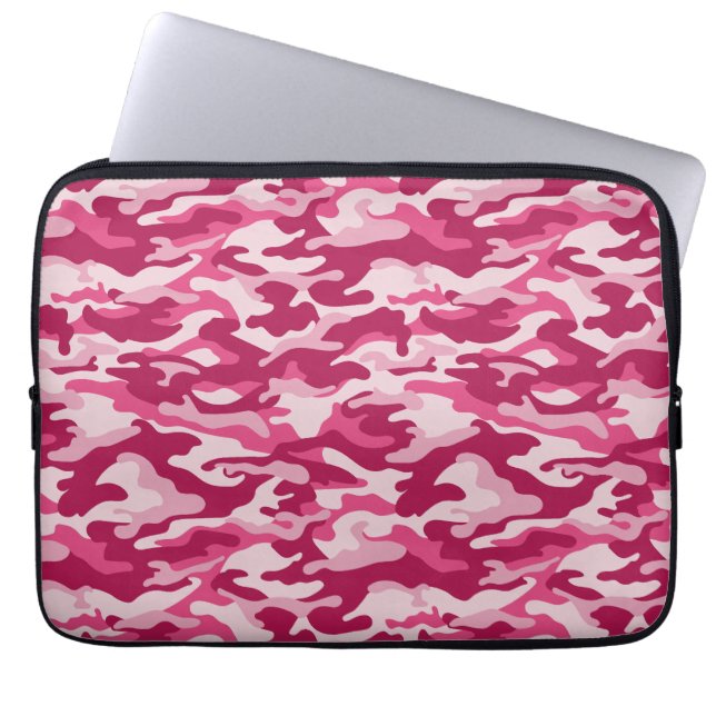 Rosa Camo Camouflage Laptop Fodral (Framsidan)