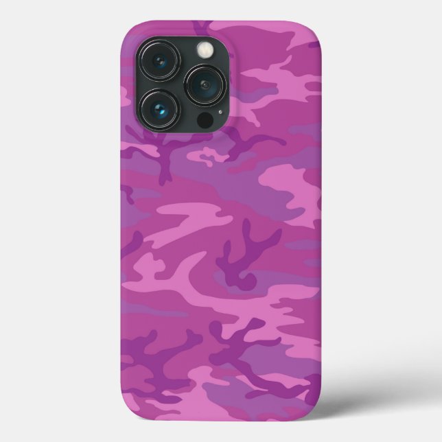 Rosa Camo Camouflage Mönster Art Phone Case (Baksida)