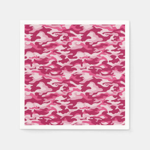 Rosa Camo Camouflage Pappersservett