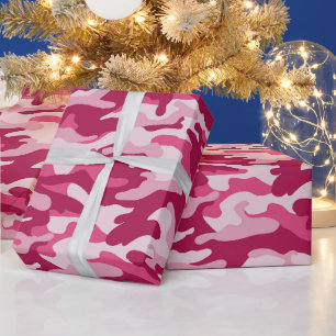 Rosa Camo Camouflage Presentpapper