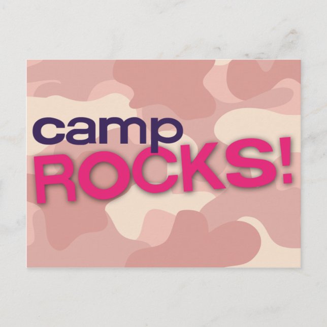 Rosa Camo CAMP STEN! vykort (Framsida)