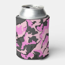 Rosa Camo Can Cooler